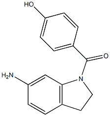 4-[(6-amino-2,3-dihydro-1H-indol-1-yl)carbonyl]phenol 구조식 이미지