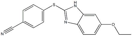 4-[(6-ethoxy-1H-1,3-benzodiazol-2-yl)sulfanyl]benzonitrile 구조식 이미지