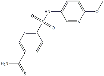 4-[(6-methoxypyridin-3-yl)sulfamoyl]benzene-1-carbothioamide Structure