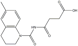 4-[(6-methyl-1,2,3,4-tetrahydroquinolin-1-yl)carbonylamino]-4-oxobutanoic acid 구조식 이미지