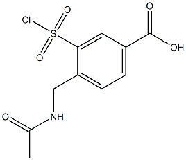 4-[(acetylamino)methyl]-3-(chlorosulfonyl)benzoic acid 구조식 이미지