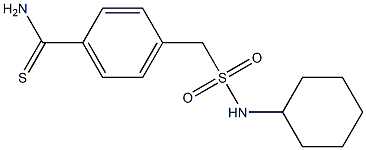 4-[(cyclohexylsulfamoyl)methyl]benzene-1-carbothioamide 구조식 이미지