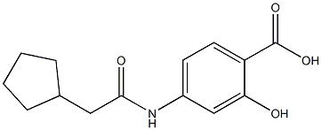 4-[(cyclopentylacetyl)amino]-2-hydroxybenzoic acid Structure