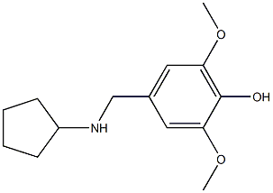 4-[(cyclopentylamino)methyl]-2,6-dimethoxyphenol Structure