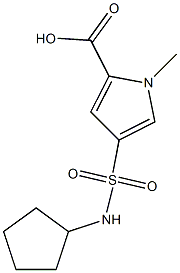 4-[(cyclopentylamino)sulfonyl]-1-methyl-1H-pyrrole-2-carboxylic acid 구조식 이미지