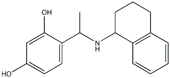 4-[1-(1,2,3,4-tetrahydronaphthalen-1-ylamino)ethyl]benzene-1,3-diol Structure