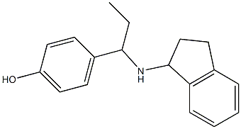 4-[1-(2,3-dihydro-1H-inden-1-ylamino)propyl]phenol Structure