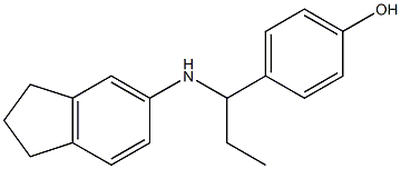 4-[1-(2,3-dihydro-1H-inden-5-ylamino)propyl]phenol Structure