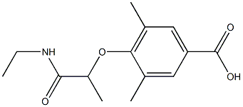 4-[1-(ethylcarbamoyl)ethoxy]-3,5-dimethylbenzoic acid 구조식 이미지