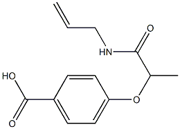 4-[1-(prop-2-en-1-ylcarbamoyl)ethoxy]benzoic acid 구조식 이미지