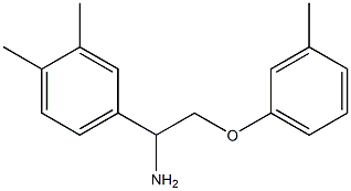 4-[1-amino-2-(3-methylphenoxy)ethyl]-1,2-dimethylbenzene 구조식 이미지