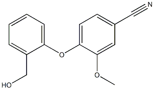 4-[2-(hydroxymethyl)phenoxy]-3-methoxybenzonitrile Structure