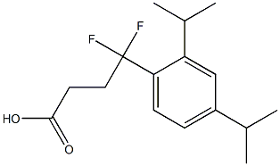 4-[2,4-bis(propan-2-yl)phenyl]-4,4-difluorobutanoic acid 구조식 이미지