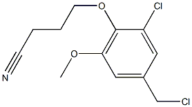 4-[2-chloro-4-(chloromethyl)-6-methoxyphenoxy]butanenitrile Structure