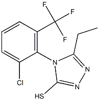 4-[2-chloro-6-(trifluoromethyl)phenyl]-5-ethyl-4H-1,2,4-triazole-3-thiol 구조식 이미지