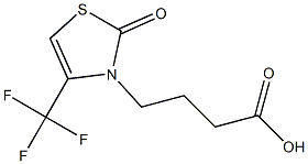 4-[2-oxo-4-(trifluoromethyl)-1,3-thiazol-3(2H)-yl]butanoic acid 구조식 이미지