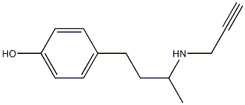 4-[3-(prop-2-yn-1-ylamino)butyl]phenol 구조식 이미지