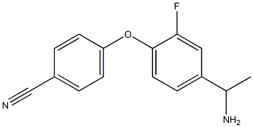 4-[4-(1-aminoethyl)-2-fluorophenoxy]benzonitrile 구조식 이미지