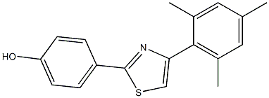 4-[4-(2,4,6-trimethylphenyl)-1,3-thiazol-2-yl]phenol Structure