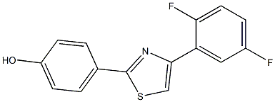 4-[4-(2,5-difluorophenyl)-1,3-thiazol-2-yl]phenol Structure