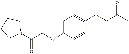 4-[4-(2-oxo-2-pyrrolidin-1-ylethoxy)phenyl]butan-2-one 구조식 이미지