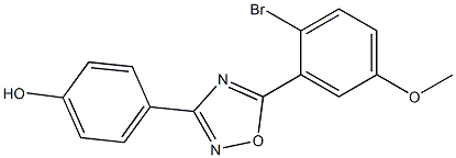 4-[5-(2-bromo-5-methoxyphenyl)-1,2,4-oxadiazol-3-yl]phenol Structure