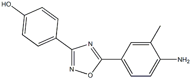 4-[5-(4-amino-3-methylphenyl)-1,2,4-oxadiazol-3-yl]phenol 구조식 이미지