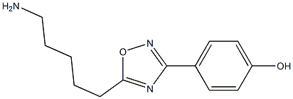 4-[5-(5-aminopentyl)-1,2,4-oxadiazol-3-yl]phenol Structure