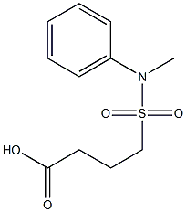 4-[methyl(phenyl)sulfamoyl]butanoic acid 구조식 이미지