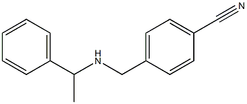 4-{[(1-phenylethyl)amino]methyl}benzonitrile Structure
