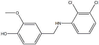 4-{[(2,3-dichlorophenyl)amino]methyl}-2-methoxyphenol 구조식 이미지