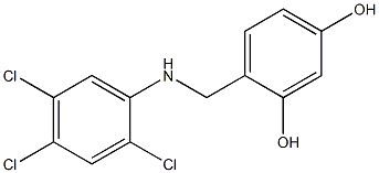 4-{[(2,4,5-trichlorophenyl)amino]methyl}benzene-1,3-diol 구조식 이미지