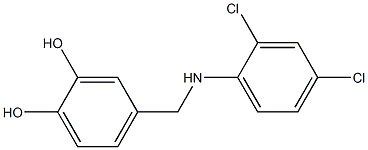 4-{[(2,4-dichlorophenyl)amino]methyl}benzene-1,2-diol Structure