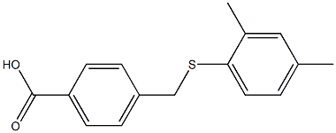 4-{[(2,4-dimethylphenyl)sulfanyl]methyl}benzoic acid 구조식 이미지