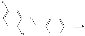 4-{[(2,5-dichlorophenyl)sulfanyl]methyl}benzonitrile Structure