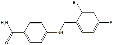 4-{[(2-bromo-4-fluorophenyl)methyl]amino}benzamide 구조식 이미지