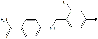 4-{[(2-bromo-4-fluorophenyl)methyl]amino}benzamide Structure