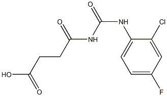 4-{[(2-chloro-4-fluorophenyl)carbamoyl]amino}-4-oxobutanoic acid 구조식 이미지