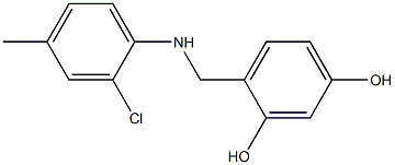 4-{[(2-chloro-4-methylphenyl)amino]methyl}benzene-1,3-diol Structure