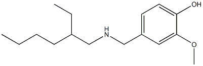 4-{[(2-ethylhexyl)amino]methyl}-2-methoxyphenol 구조식 이미지