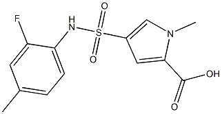 4-{[(2-fluoro-4-methylphenyl)amino]sulfonyl}-1-methyl-1H-pyrrole-2-carboxylic acid 구조식 이미지