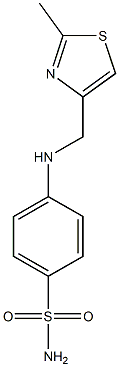 4-{[(2-methyl-1,3-thiazol-4-yl)methyl]amino}benzene-1-sulfonamide 구조식 이미지