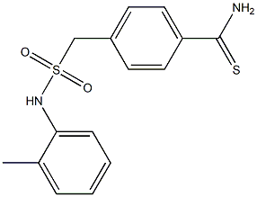 4-{[(2-methylphenyl)sulfamoyl]methyl}benzene-1-carbothioamide 구조식 이미지