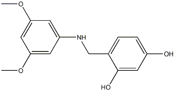 4-{[(3,5-dimethoxyphenyl)amino]methyl}benzene-1,3-diol 구조식 이미지