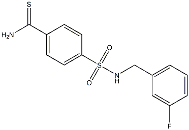 4-{[(3-fluorophenyl)methyl]sulfamoyl}benzene-1-carbothioamide 구조식 이미지