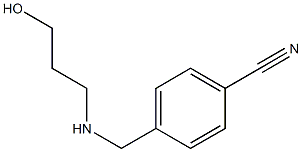 4-{[(3-hydroxypropyl)amino]methyl}benzonitrile Structure