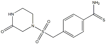 4-{[(3-oxopiperazine-1-)sulfonyl]methyl}benzene-1-carbothioamide Structure