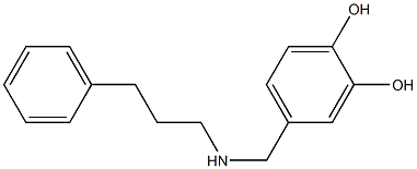 4-{[(3-phenylpropyl)amino]methyl}benzene-1,2-diol 구조식 이미지