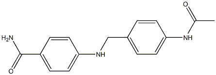 4-{[(4-acetamidophenyl)methyl]amino}benzamide 구조식 이미지