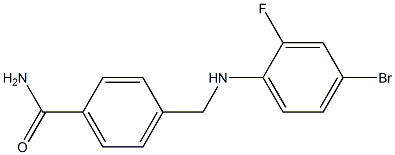 4-{[(4-bromo-2-fluorophenyl)amino]methyl}benzamide Structure
